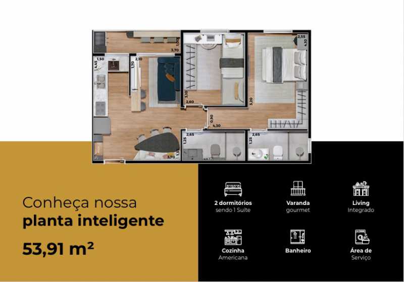 Conheça Planta Oni México. do imóvel - Apartamento 2 quartos à venda Jardim Adelaide, Hortolândia - R$ 335.704 - CLAP20019 - 21 Planta Oni México. - 21