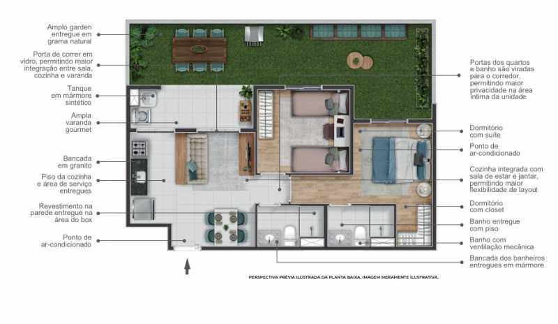 Conheça Planta Meio 2 dorms. varanda + do imóvel - Apartamento 2 quartos à venda Parque Ortolândia, Hortolândia - R$ 308.640 - CLAP20026 - 13 Planta Meio 2 dorms. varanda + - 13