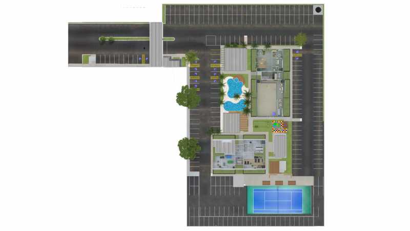 Conheça Implantação com Rooftop. do imóvel - Apartamento 2 quartos à venda Residencial Portal do Lago, Sumaré - R$ 334.800 - CLAP20007 - 22 Implantação com Rooftop. - 22
