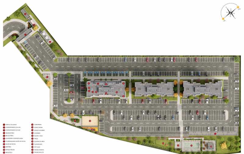 Conheça Implantação do imóvel - Apartamento 2 quartos à venda Parque Bellaville, Hortolândia - R$ 277.000 - CLAP20036 - 12 Implantação - 12