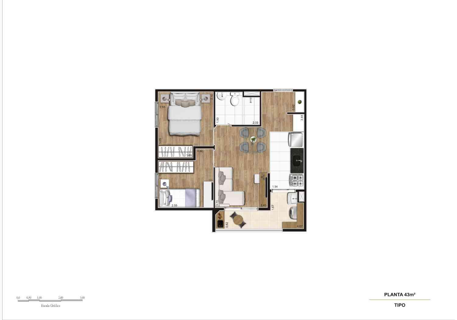 43M² - 20
