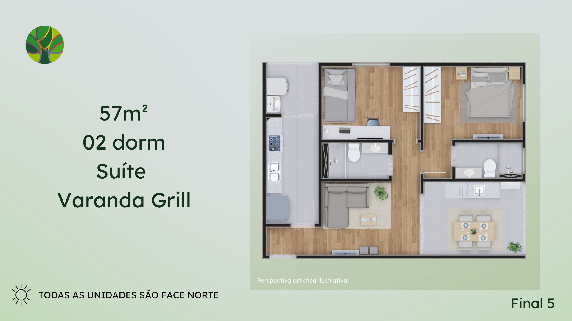Planta 57m² - 14