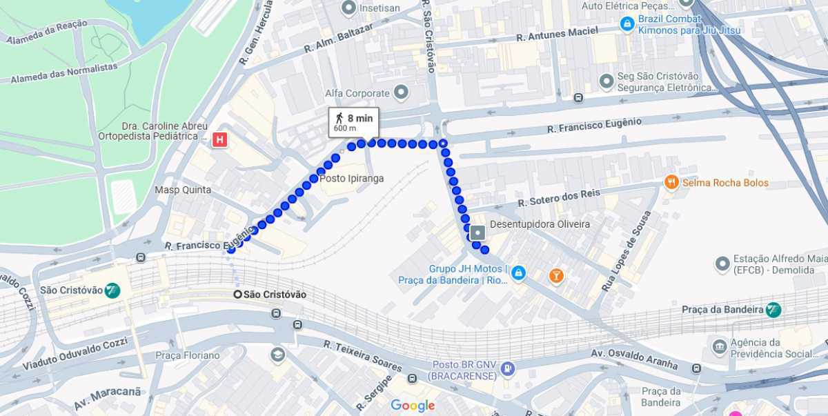 Conheça DISTÂNCIA METRÔ do imóvel - Galpão 900m² / Praça da Bandeira / doca / reformado - HCGA00012 - 18 DISTÂNCIA METRÔ - 18