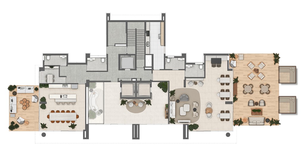 Conheça Pavimento térreo do imóvel - Apartamento à venda Avenida das Américas, Barra da Tijuca, Rio de Janeiro - R$ 6.466.386 - AP10130 - 51 Pavimento térreo - 51