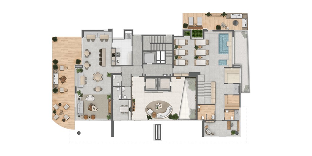 Conheça Pavimento térreo 3 do imóvel - Apartamento à venda Avenida das Américas, Barra da Tijuca, Rio de Janeiro - R$ 6.466.386 - AP10130 - 54 Pavimento térreo 3 - 54