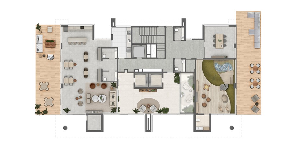 Conheça Pavimento térreo 4 do imóvel - Apartamento à venda Avenida das Américas, Barra da Tijuca, Rio de Janeiro - R$ 6.466.386 - AP10130 - 55 Pavimento térreo 4 - 55