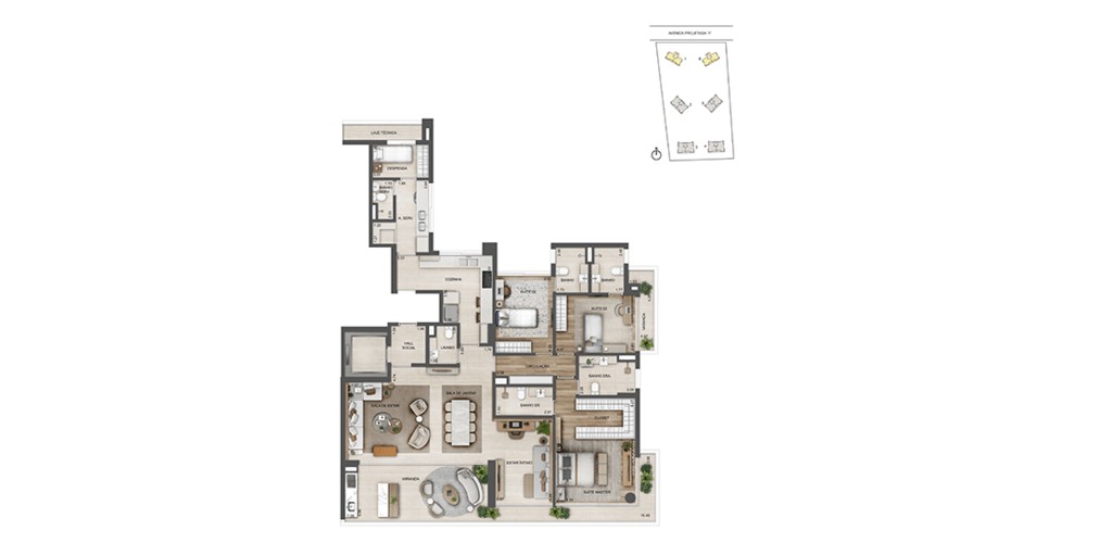 Conheça Planta 02 - 4 dorm 194 32m² - do imóvel - Apartamento à venda Avenida das Américas, Barra da Tijuca, Rio de Janeiro - R$ 6.466.386 - AP10130 - 58 Planta 02 - 4 dorm 194 32m² - - 58