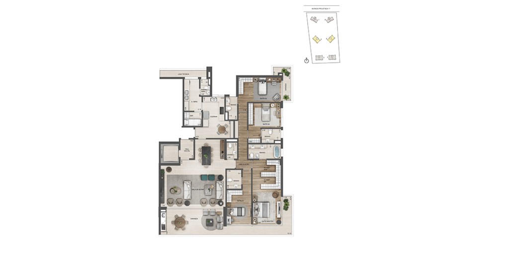 Conheça Planta 03 - 4 dorm 231 62m² do imóvel - Apartamento à venda Avenida das Américas, Barra da Tijuca, Rio de Janeiro - R$ 6.466.386 - AP10130 - 59 Planta 03 - 4 dorm 231 62m² - 59