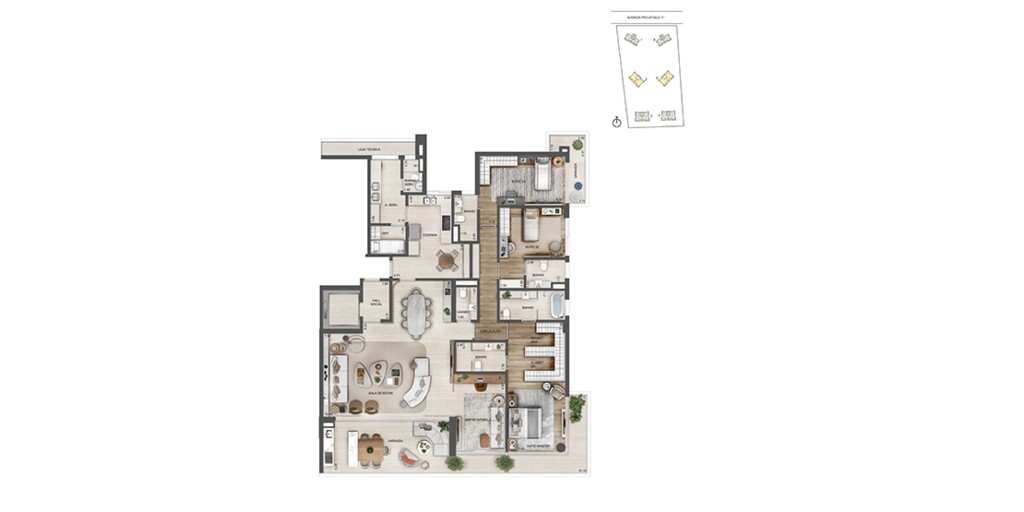 Conheça Planta 04 - 4 dorm 231 62m² - do imóvel - Apartamento à venda Avenida das Américas, Barra da Tijuca, Rio de Janeiro - R$ 6.466.386 - AP10130 - 60 Planta 04 - 4 dorm 231 62m² - - 60