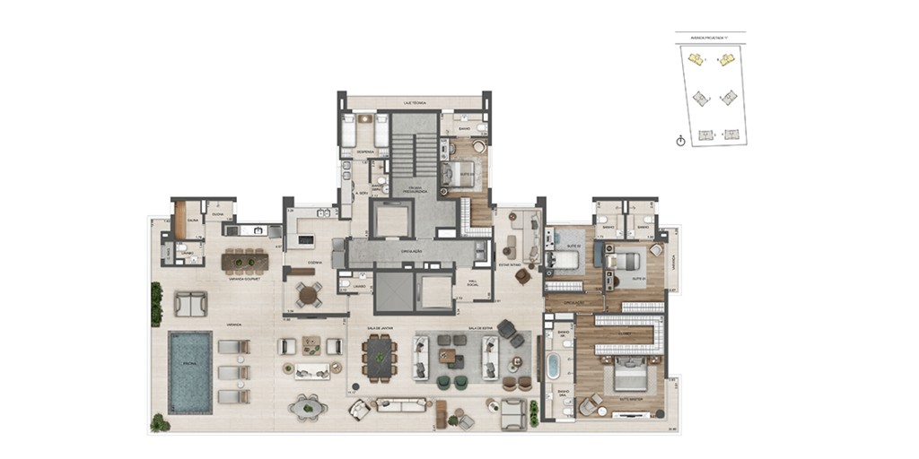 Conheça Planta 06 - 4 dorm 369 63m² - do imóvel - Apartamento à venda Avenida das Américas, Barra da Tijuca, Rio de Janeiro - R$ 6.466.386 - AP10130 - 63 Planta 06 - 4 dorm 369 63m² - - 63