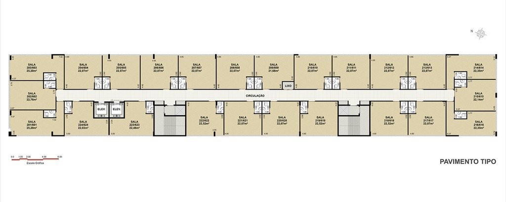 Conheça Implantação do imóvel - Sala Comercial 22m² à venda Estrada dos Três Rios, Freguesia (Jacarepaguá), Rio de Janeiro - R$ 84.000 - 0000002 - 6 Implantação - 6