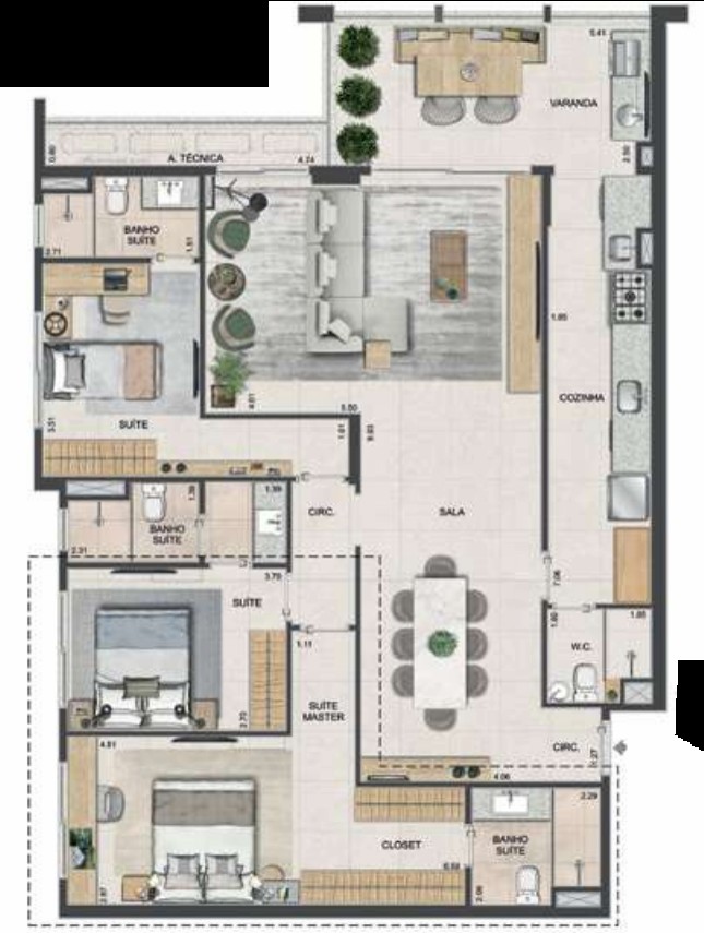 Conheça Planta 02 - 3 dorm 134 44m² - do imóvel - Apartamento à venda Rua Homem de Melo, Tijuca, Rio de Janeiro - R$ 1.121.600 - AP10166 - 25 Planta 02 - 3 dorm 134 44m² - - 25