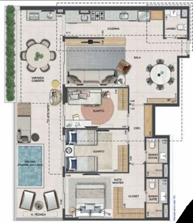 Conheça Planta 03 - 2 dorm 127 20m² do imóvel - Apartamento à venda Rua Homem de Melo, Tijuca, Rio de Janeiro - R$ 1.121.600 - AP10166 - 26 Planta 03 - 2 dorm 127 20m² - 26