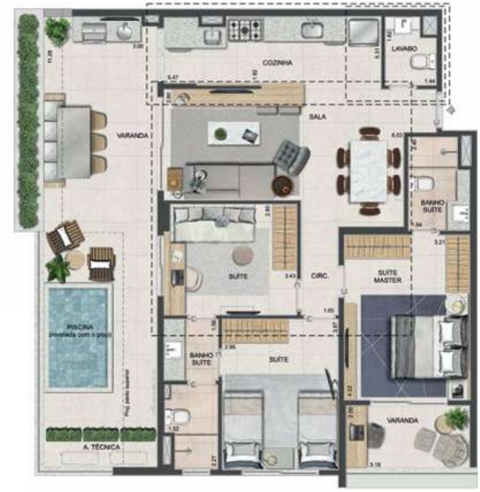 Conheça Planta 10 - 3 dorm 118 93m² - do imóvel - Apartamento à venda Rua Homem de Melo, Tijuca, Rio de Janeiro - R$ 1.121.600 - AP10166 - 33 Planta 10 - 3 dorm 118 93m² - - 33