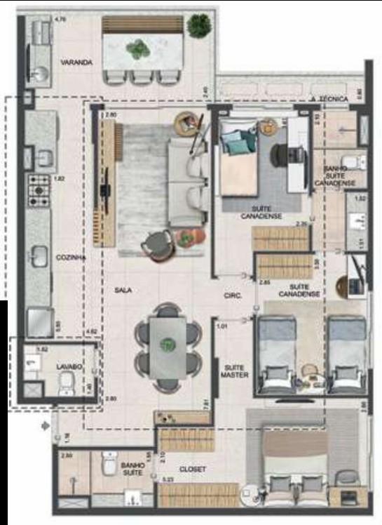 Conheça Planta 17 - 3 dorm 97 28m² do imóvel - Apartamento à venda Rua Homem de Melo, Tijuca, Rio de Janeiro - R$ 1.121.600 - AP10166 - 40 Planta 17 - 3 dorm 97 28m² - 40