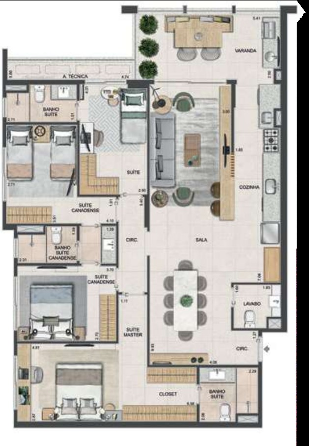Conheça Planta 01 - 4 dorm 134 44m² do imóvel - Apartamento à venda Rua Homem de Melo, Tijuca, Rio de Janeiro - R$ 1.907.700 - AP10169 - 24 Planta 01 - 4 dorm 134 44m² - 24