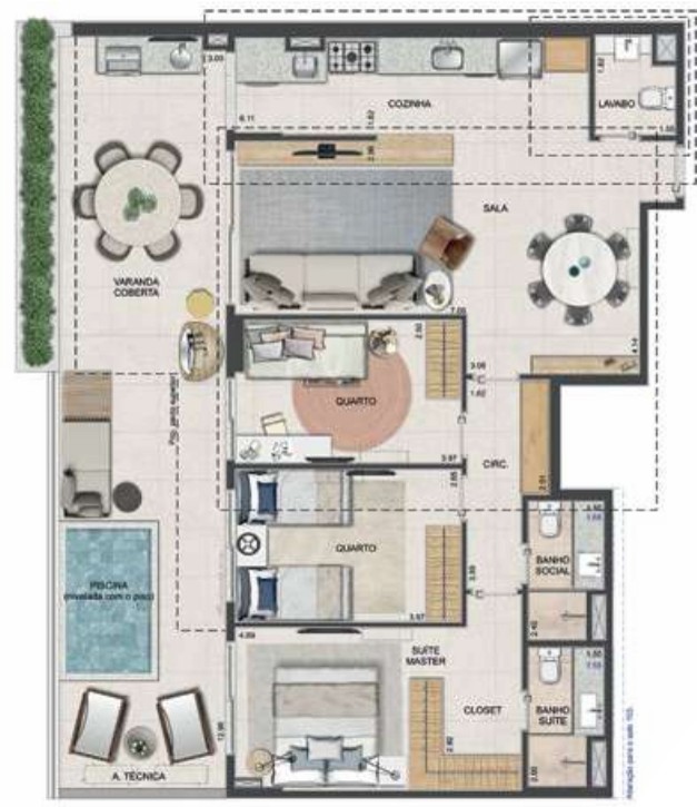 Conheça Planta 03 - 2 dorm 127 20m² do imóvel - Apartamento à venda Rua Homem de Melo, Tijuca, Rio de Janeiro - R$ 1.907.700 - AP10169 - 26 Planta 03 - 2 dorm 127 20m² - 26