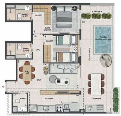 Conheça Planta 11 - 2 dorm 93 61m² - do imóvel - Apartamento à venda Rua Homem de Melo, Tijuca, Rio de Janeiro - R$ 1.907.700 - AP10169 - 34 Planta 11 - 2 dorm 93 61m² - - 34