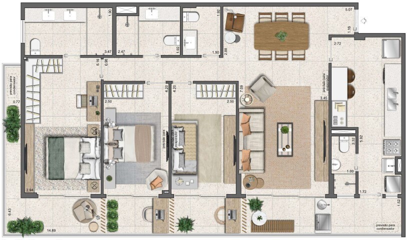 Conheça Planta 09 - 3 dorm 125 05m² do imóvel - Studio à venda Rua Marquês de São Vicente, Gávea, Rio de Janeiro - R$ 895.000 - 0000005 - 35 Planta 09 - 3 dorm 125 05m² - 35