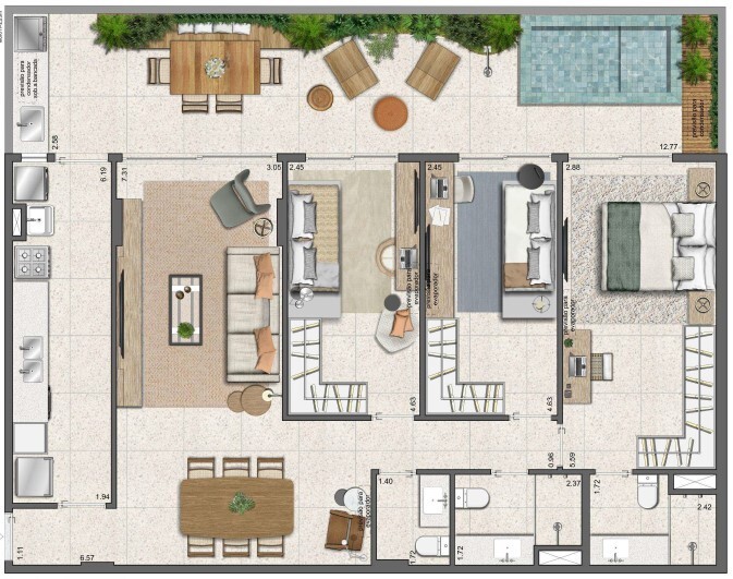 Conheça Planta 10 - 3 dorm 126 87m² - do imóvel - Studio à venda Rua Marquês de São Vicente, Gávea, Rio de Janeiro - R$ 895.000 - 0000005 - 36 Planta 10 - 3 dorm 126 87m² - - 36