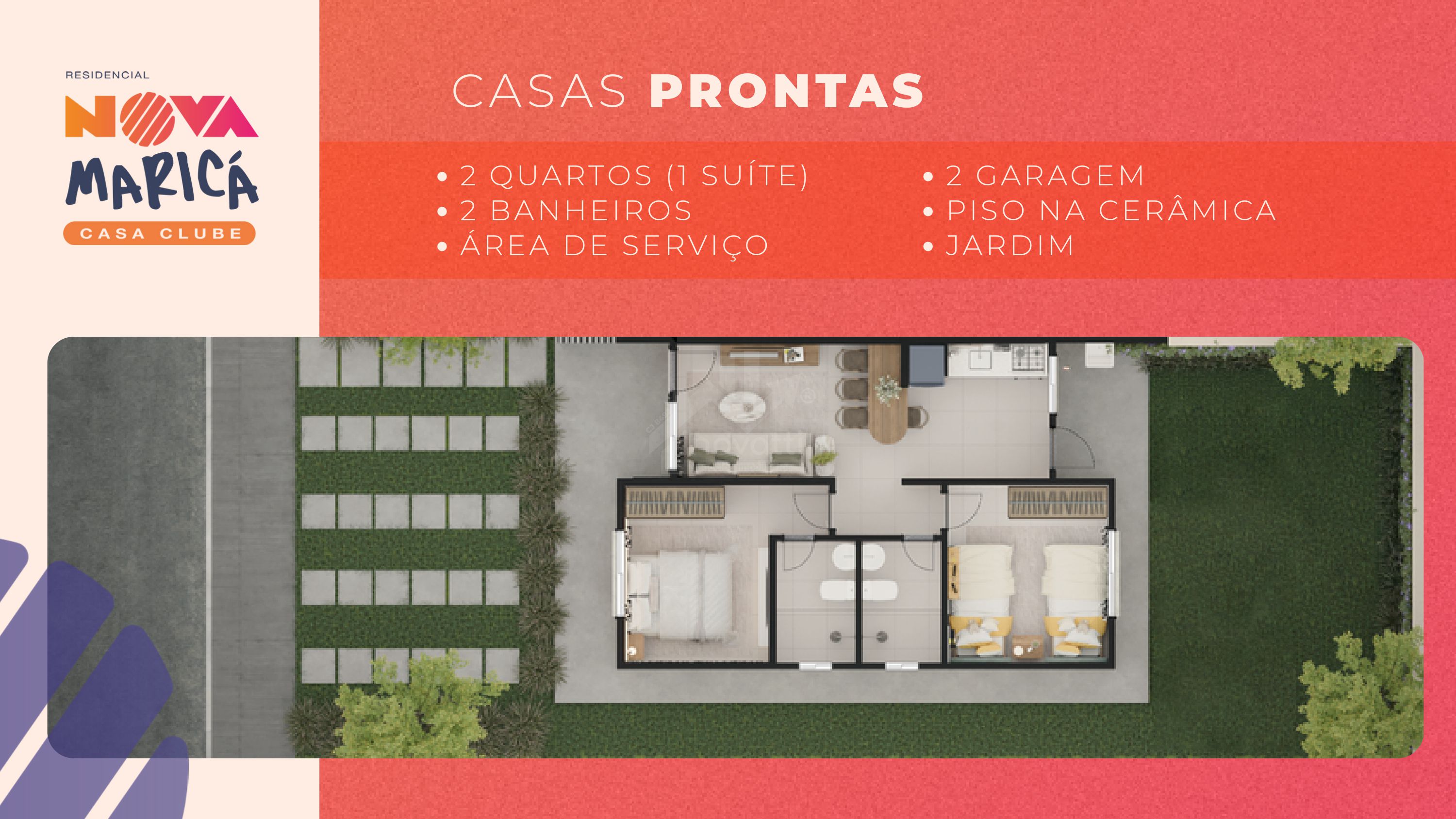 Conheça NOVA MARICA? PLANTA do imóvel - Casa em Condomínio 2 quartos à venda Inoã (Inoã), Maricá - R$ 267.000 - CA1262 - 12 NOVA MARICA? PLANTA - 12