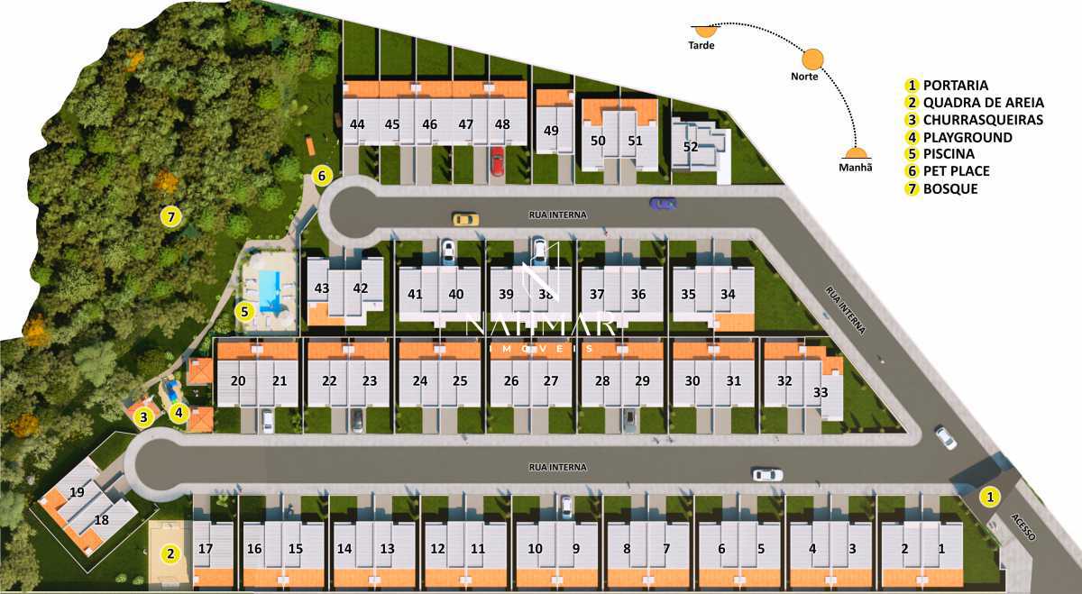 Conheça IMPLANTAÇÃO. do imóvel - Casa em Condomínio 2 quartos à venda Veneza, Fazenda Rio Grande - R$ 350.000 - NHCN20003 - 14 IMPLANTAÇÃO. - 14
