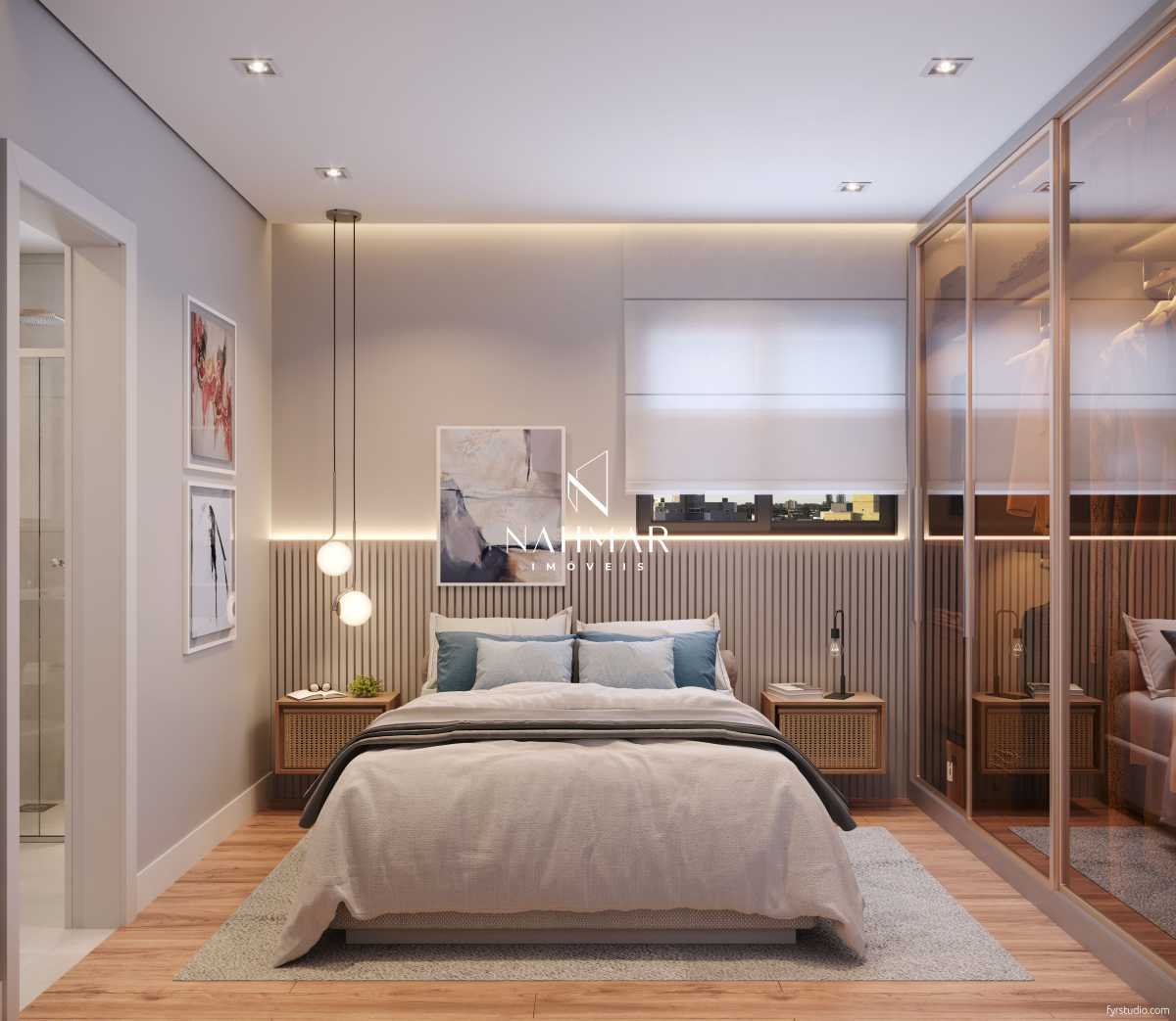 Conheça FyrStudio-Rottas-Hauer-15-Suit do imóvel - Apartamento 2 quartos à venda Hauer, Curitiba - R$ 604.775 - NHAP20025 - 16 FyrStudio-Rottas-Hauer-15-Suit - 16