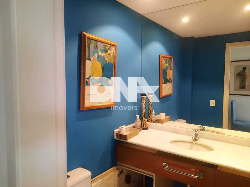 Conheça lavabo do imóvel - Apartamento 3 quartos à venda Jardim Botânico, Rio de Janeiro - R$ 2.600.000 - NBAP34999 - 17 lavabo - 17