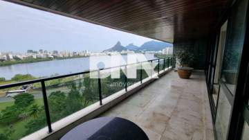Novidade - Alto Luxo! Original 4 quartos revertido pra 3, varandão, 2 vagas, 210m² frontal Lagoa!! - LEAP31071