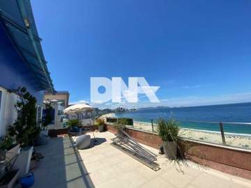 Dna Imóveis Ipanema vende: Cobertura Linear, estilo casa com vista panorâmica para o Mar de Copacabana. - NICO40196