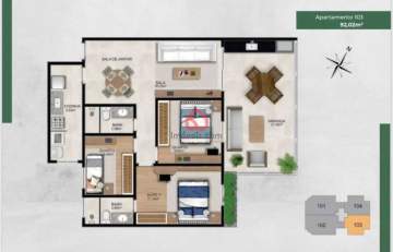 Apartamento à venda Estrada Benvindo de Novais, Recreio dos Bandeirantes, RJ, Rio de Janeiro - R$ 880.000 - BTAP30136