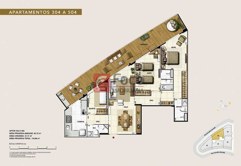 Conheça Planta do imóvel - Apartamento 3 quartos à venda Lagoa, Rio de Janeiro - R$ 1.902.306 - JBAP32403 - 16 Planta - 16