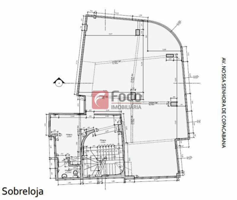 Conheça Planta Sobreloja do imóvel - Loja 451m² à venda Avenida Nossa Senhora de Copacabana, Copacabana, Rio de Janeiro - R$ 14.000.000 - JBLJ00027 - 19 Planta Sobreloja - 19