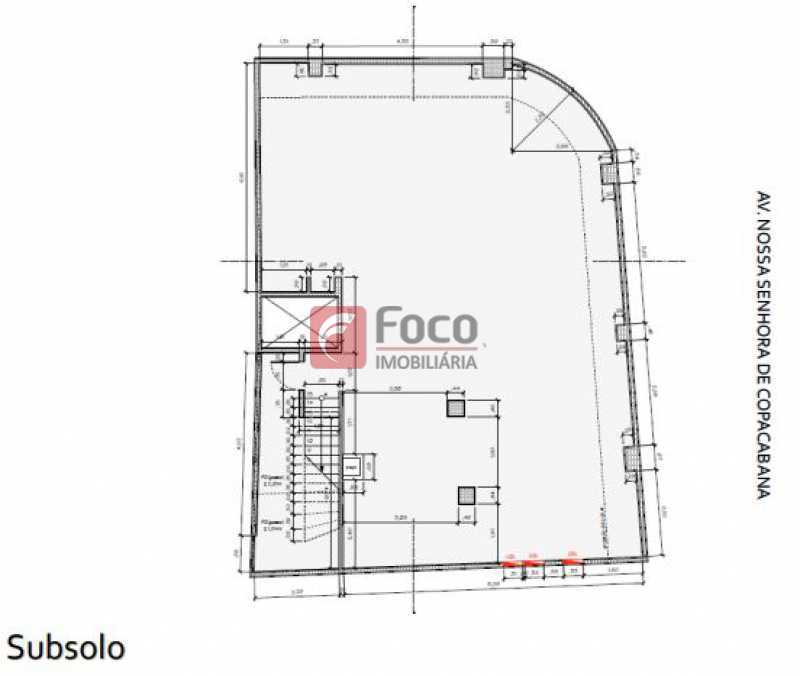 Conheça Planta Subsolo do imóvel - Loja 451m² à venda Avenida Nossa Senhora de Copacabana, Copacabana, Rio de Janeiro - R$ 14.000.000 - JBLJ00027 - 20 Planta Subsolo - 20