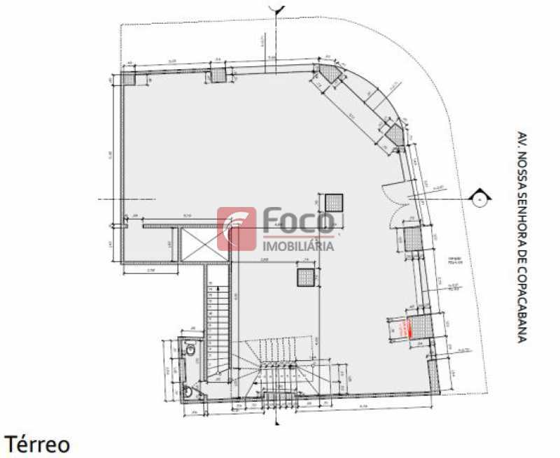 Conheça Planta térreo do imóvel - Loja 451m² à venda Avenida Nossa Senhora de Copacabana, Copacabana, Rio de Janeiro - R$ 14.000.000 - JBLJ00027 - 21 Planta térreo - 21