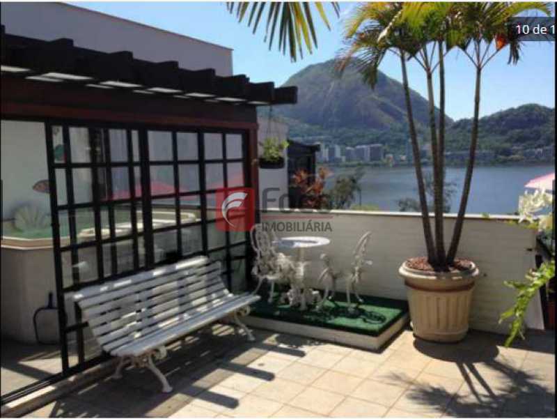Conheça terraço do imóvel - Vista livre e permanente para a Lagoa, Cristo Redentor, montanhas e muito verde! - JBCO30109 - 1 terraço - 1
