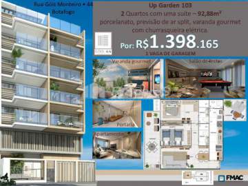 CLIQUE E CONFIRA! - Apartamento com Área Privativa à venda Rua General Goes Monteiro, Botafogo, Rio de Janeiro - R$ 1.942.985 - BRAA30001