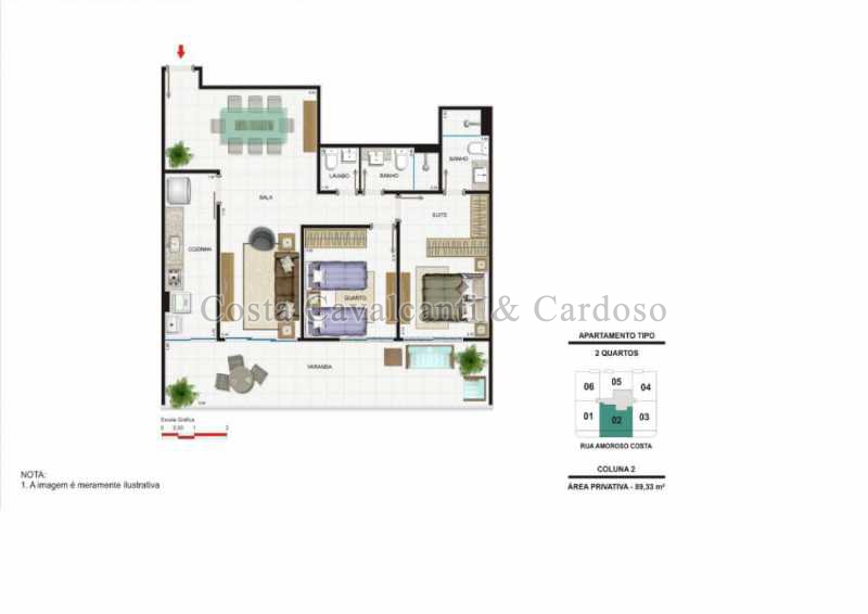 Conheça Tipo Coluna 2 do imóvel - Apartamento 2 quartos à venda Tijuca, Rio de Janeiro - R$ 660.000 - TJAP20092 - 12 Tipo Coluna 2 - 12
