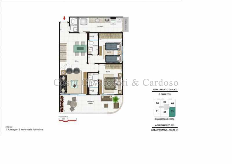 Conheça planta inferi503 do imóvel - Apartamento 2 quartos à venda Tijuca, Rio de Janeiro - R$ 512.000 - TJAP20093 - 8 planta inferi503 - 8