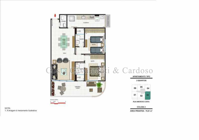 Conheça Tipo Coluna 3 do imóvel - Apartamento 2 quartos à venda Tijuca, Rio de Janeiro - R$ 512.000 - TJAP20093 - 14 Tipo Coluna 3 - 14