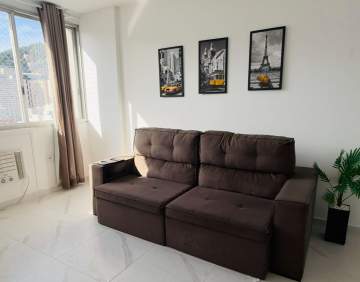 Ótima localização - Excelente apartamento quarto e sala com dependência para alugar em Ipanema - Mobiliado, andar alto - GAAP10472