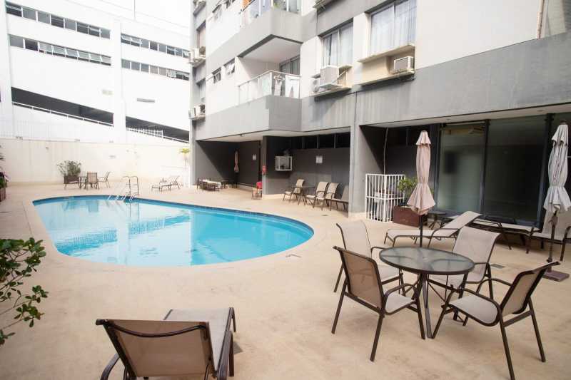 Conheça 1000702246 do imóvel - Apartamento Flat, Sala e Quarto, 55m2. Andar alto, varanda, vista espetacular no Leblon - GAFL10027 - 13 1000702246 - 13