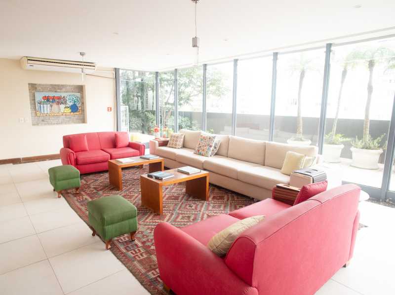 Conheça 1000702239 do imóvel - Apartamento Flat, Sala e Quarto, 55m2. Andar alto, varanda, vista espetacular no Leblon - GAFL10027 - 19 1000702239 - 19