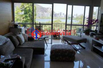 VISTA PANORÂMICA - Lagoa frontal, vista deslumbrante, reforma de arquiteto, lindíssimo. Varandão, sala ampla, 2 quartos. 1 vaga. Infra total - LBAP21872