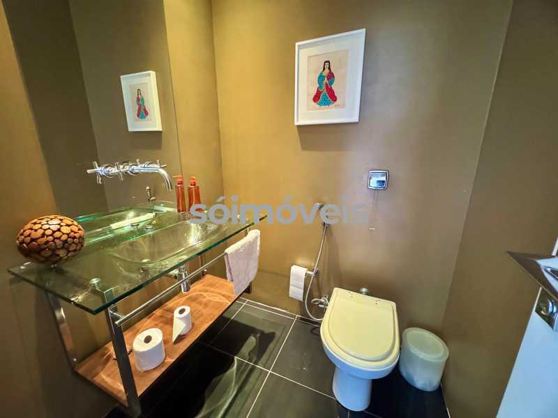 Conheça Lavabo do imóvel - Vistão Mar, Lagoa Rodrigo de Freitas e Cristo. Varanda, original 4 quartos, suíte, 2 vagas de garagem na escritura - LBAP42739 - 11 Lavabo - 11