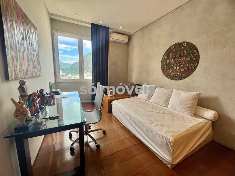 Conheça 1º Quarto do imóvel - Vistão Mar, Lagoa Rodrigo de Freitas e Cristo. Varanda, original 4 quartos, suíte, 2 vagas de garagem na escritura - LBAP42739 - 18 1º Quarto - 18