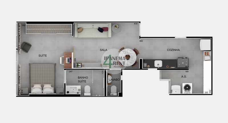 Conheça Planta do imóvel - Apartamento à venda Avenida Ataulfo de Paiva, Leblon, Rio de Janeiro - R$ 1.300.000 - IPV1085 - 7 Planta - 7