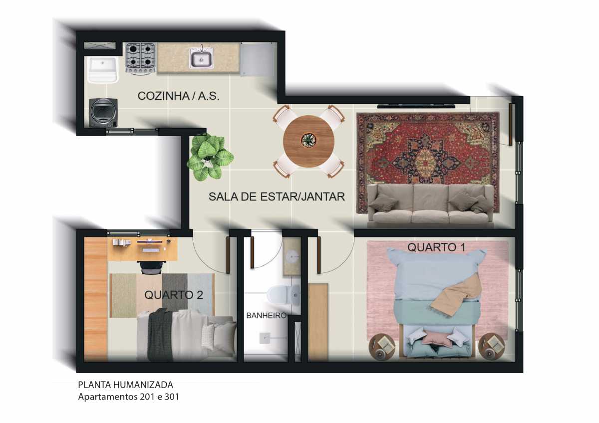 Conheça Humanizada - Fausto 1_compress do imóvel - Apartamentos de 2 quartos em construção na Vila Emil - Mesquita - SIAP20293 - 9 Humanizada - Fausto 1_compress - 9
