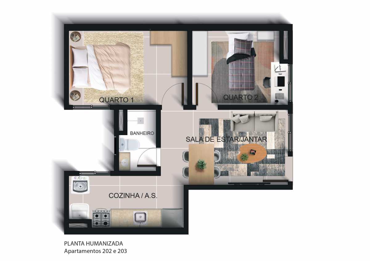 Conheça Humanizada - Fausto 1_compress do imóvel - Apartamentos de 2 quartos em construção na Vila Emil - Mesquita - SIAP20293 - 13 Humanizada - Fausto 1_compress - 13