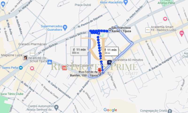 Conheça DISTÂNCIA METRÔ SFX do imóvel - Tijuca, 3 quartos, suíte e vaga - RPAP30248 - 19 DISTÂNCIA METRÔ SFX - 19